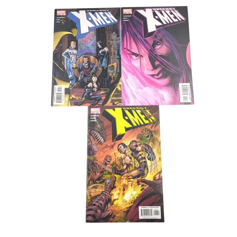 Uncanny X-Men Comic Lot of 3 Issues #454-456 Marvel Modern Age NM VF Wolverine